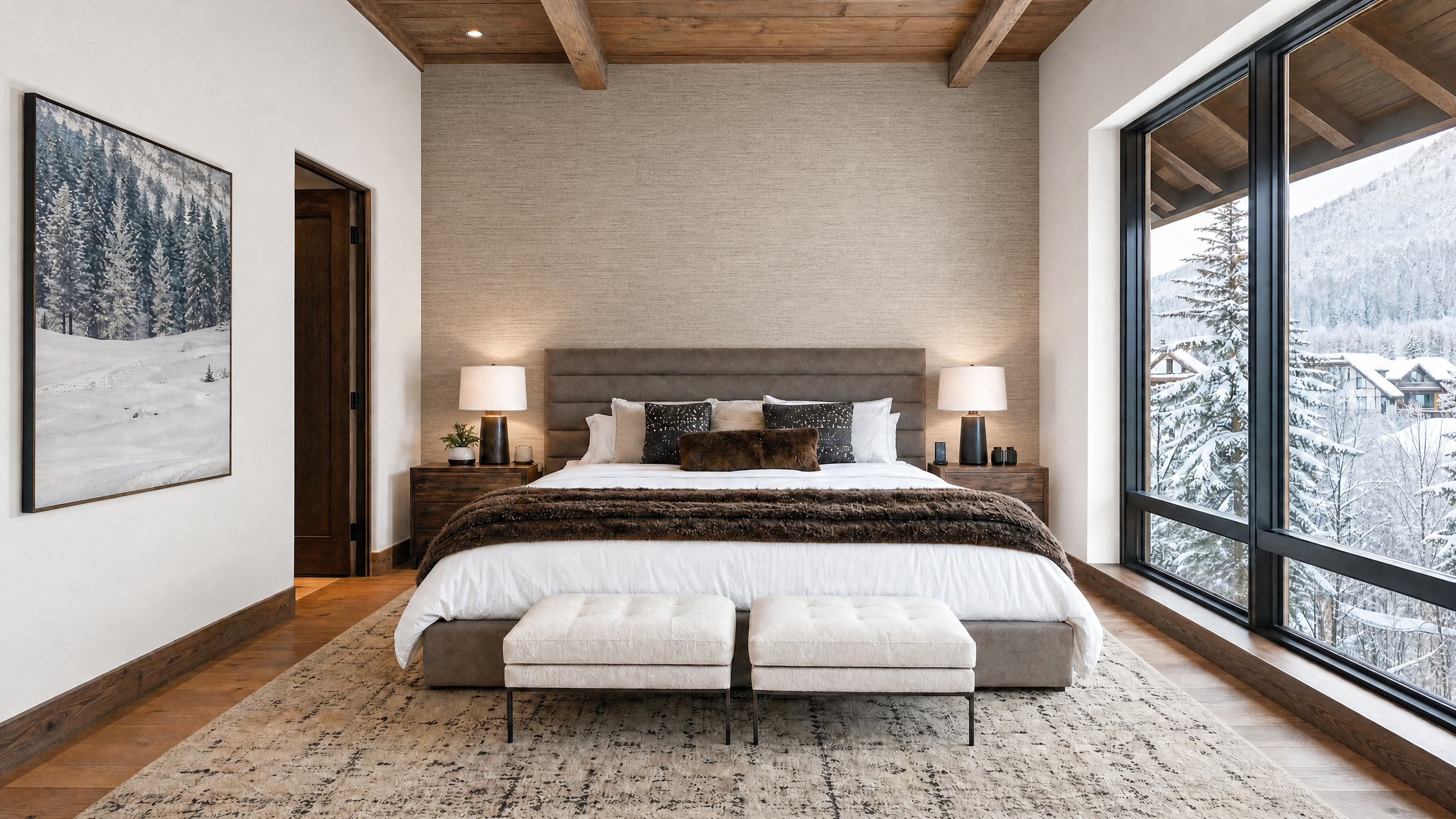Bedroom after wallpaper